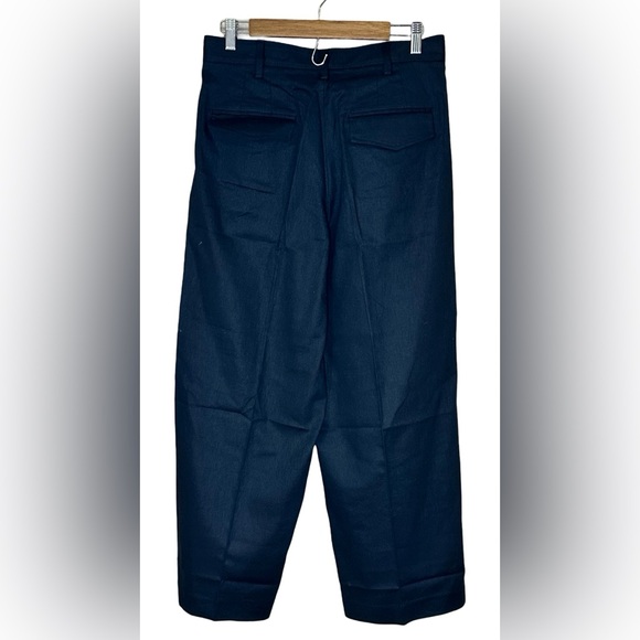 Banana Republic Linen Blend Wide Leg Pleated Trouser Black 851121-01-1 NWT 10P - Picture 3 of 8